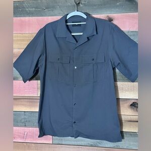 THE KOOPLES Short-sleeved boxy-fit cotton shirt